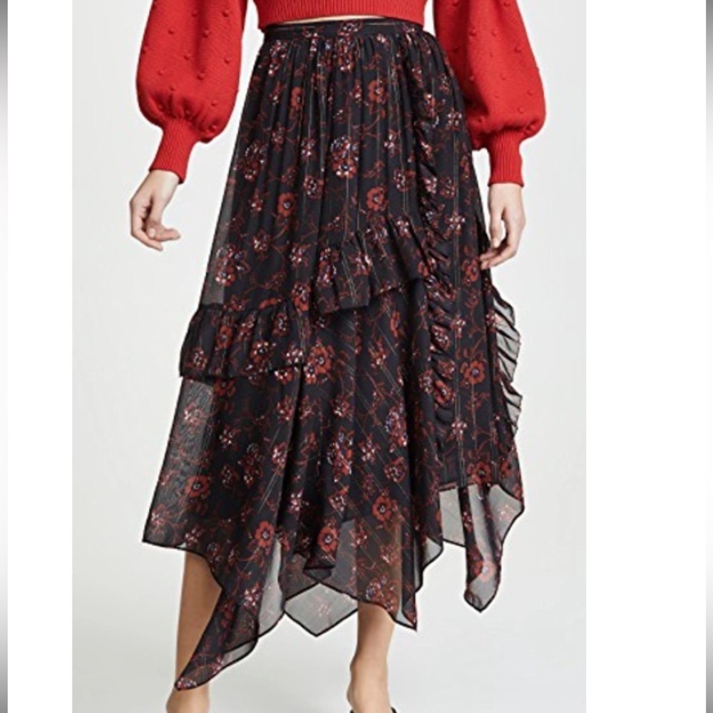 Ulla Johnson Torri Skirt In Noir Size 10